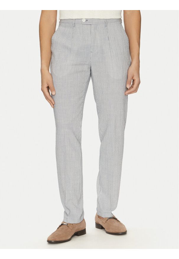 Marciano Guess Chinosy 5GHB17 2314Z Błękitny Slim Fit. Kolor: niebieski. Materiał: lyocell