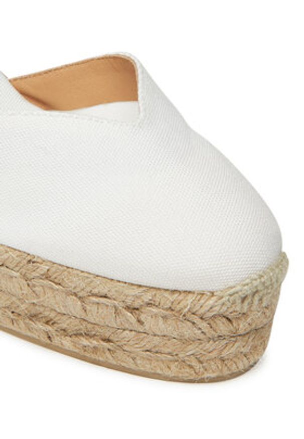 Castañer Espadryle Chiara/8ED/001 020992 Biały. Kolor: biały. Materiał: materiał