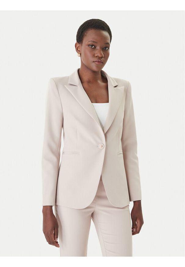 Rinascimento Marynarka CFC0127895003 Beżowy Slim Fit. Kolor: beżowy. Materiał: syntetyk