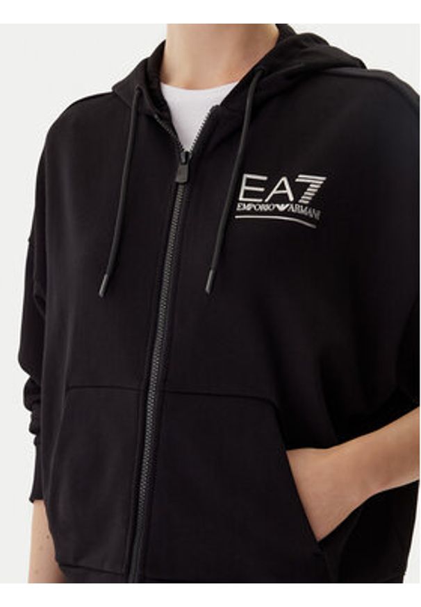 EA7 Emporio Armani Dres 7W000420 AF12473 MC026 Czarny Relaxed Fit. Kolor: czarny. Materiał: bawełna