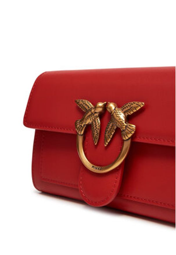 Pinko - PINKO Torebka Love One Wallet C PE 25 PLTT 100062 A0GK Czerwony. Kolor: czerwony. Materiał: skórzane