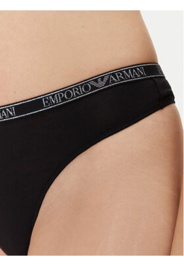 Emporio Armani Underwear Komplet stringów EW000402 AF10889 MC005 Czarny. Kolor: czarny. Materiał: wiskoza