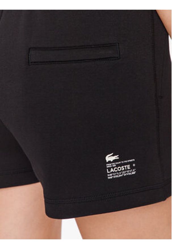 Lacoste Szorty sportowe GF5378 Czarny Regular Fit. Kolor: czarny. Materiał: bawełna