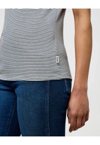 Wrangler - DAMSKA KOSZULKA WRANGLER FEMME KNIT HENLEY NAVY 112370742. Typ kołnierza: typu henley #4