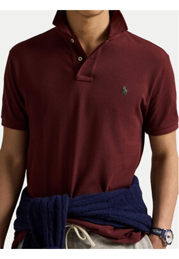Polo Ralph Lauren Polo 710534735460 Bordowy Regular Fit. Typ kołnierza: polo. Kolor: czerwony. Materiał: bawełna