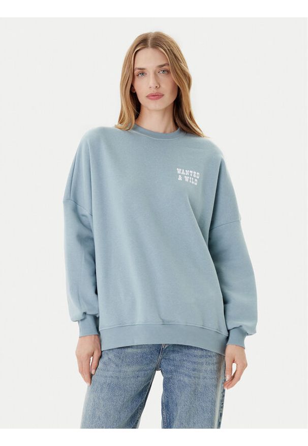 only - ONLY Bluza Stina 15357086 Błękitny Regular Fit. Kolor: niebieski. Materiał: bawełna