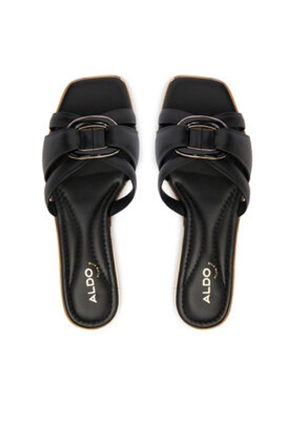 Aldo Klapki Yesenia 13623189 Czarny. Kolor: czarny. Materiał: skóra