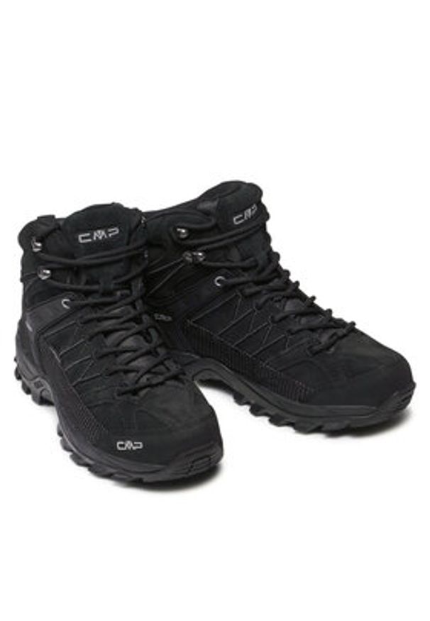 CMP Trekkingi Rigel Mid Wp 3Q12947 Czarny. Kolor: czarny. Materiał: zamsz, skóra. Sport: turystyka piesza