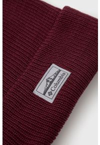 columbia - Columbia czapka Lost Lager II kolor bordowy. Kolor: czerwony. Materiał: włókno #3