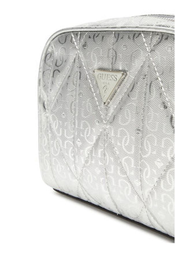 Guess Torebka Aldina HWGY96 63140 Srebrny. Kolor: srebrny. Materiał: skórzane