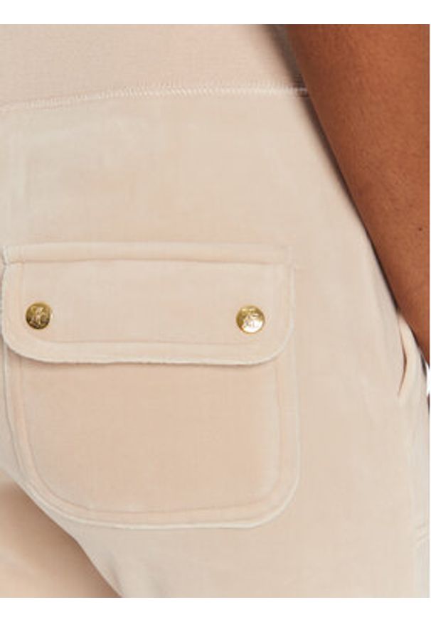 Juicy Couture Spodnie dresowe Del Ray JCAP180G Beżowy Regular Fit. Kolor: beżowy. Materiał: syntetyk