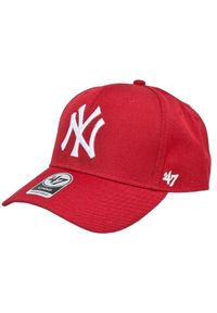 Czapka z daszkiem dla dorosłych 47 Brand New York Yankees. Kolor: czerwony. Materiał: akryl, wełna