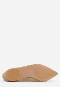 Born2be - Ciemnobeżowe Balerinki z Imitacji Zamszu z Noskiem w Szpic Egynome. Okazja: na co dzień, na spotkanie biznesowe, do pracy. Kolor: zielony. Materiał: zamsz. Styl: casual, biznesowy, elegancki #9