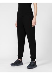 4f - Spodnie dresowe joggery damskie. Kolor: czarny. Materiał: dresówka #2
