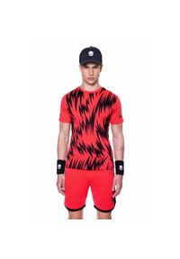 HYDROGEN - Koszulka tenisowa męska z krótkim rekawem Hydrogen. Kolor: wielokolorowy, czarny, czerwony. Długość: krótkie. Sport: tenis #1