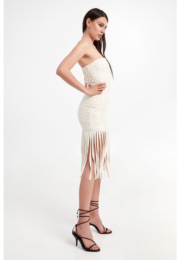 Pinko - Sukienka Spoleto PINKO. Materiał: tkanina, włókno, wiskoza. Długość rękawa: bez ramiączek. Długość: mini