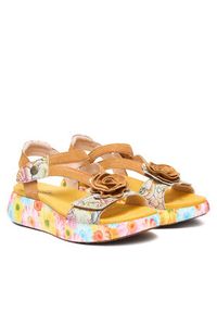 Laura Vita Sandały Nikito 01 Żółty. Kolor: żółty. Materiał: skóra #2