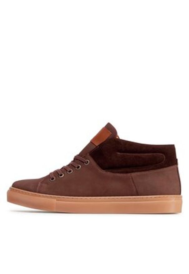 QUAZI Sneakersy QZ-52-05-000866 Brązowy. Kolor: brązowy. Materiał: zamsz, skóra