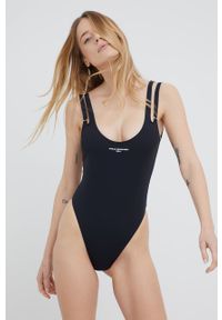 Stella McCartney Lingerie jednoczęściowy strój kąpielowy kolor czarny miękka miseczka. Kolor: czarny. Materiał: materiał #1
