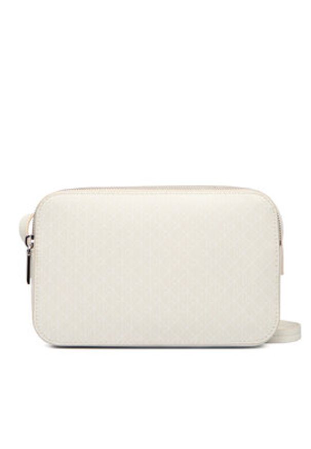 Calvin Klein Torebka Emblem Aop Elongated Camera Bag LV04F3268G Écru. Kolor: kremowy. Materiał: skórzane