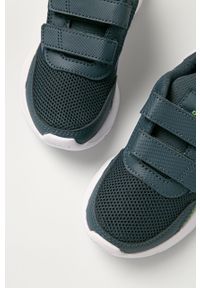 Adidas - adidas - Buty dziecięce Tensaur Run C. Nosek buta: okrągły. Zapięcie: rzepy. Kolor: niebieski. Materiał: syntetyk, materiał, skóra ekologiczna, guma. Szerokość cholewki: normalna. Sport: bieganie #2