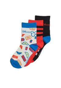 Adidas - adidas Zestaw 3 par wysokich skarpet dziecięcych Mickey Mouse Crew Socks 3 Pairs IB6776 Kolorowy. Materiał: materiał. Wzór: kolorowy, motyw z bajki #1