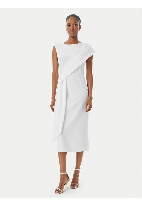 Rinascimento Sukienka koktajlowa CFC0019923002 Biały Regular Fit. Kolor: biały. Materiał: syntetyk. Styl: wizytowy