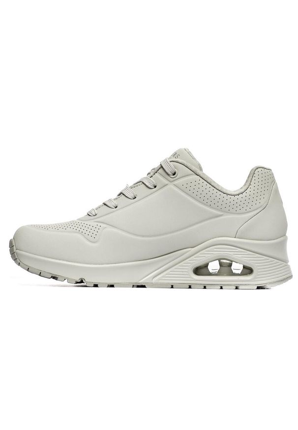 skechers - Buty na co dzień damskie SKECHERS UNO STAND ON AIR eko skóra. Okazja: na co dzień. Kolor: biały. Materiał: skóra. Szerokość cholewki: normalna. Wzór: gładki. Model: Skechers Sport. Sport: turystyka piesza