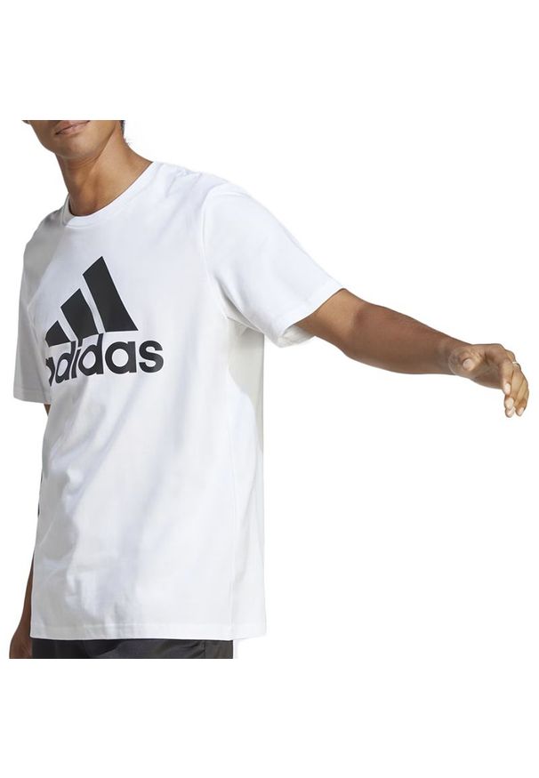 Adidas - Koszulka adidas Essentials Single Jersey Big Logo IC9349 - biała. Kolor: biały. Materiał: jersey. Długość rękawa: krótki rękaw. Długość: krótkie