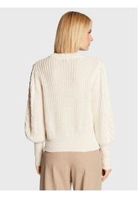 Moss Copenhagen Sweter Iveta 17013 Beżowy Regular Fit. Kolor: beżowy. Materiał: syntetyk