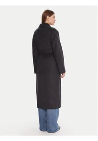 TOMMY HILFIGER - Tommy Hilfiger Płaszcz wełniany WW0WW47286 Szary Regular Fit. Kolor: szary. Materiał: syntetyk #4