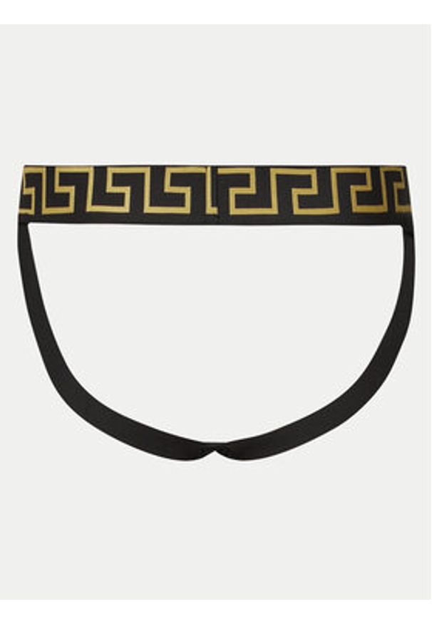 VERSACE - Versace Slipy Jock Strap AUU01017 1A10011 Czarny. Kolor: czarny. Materiał: bawełna