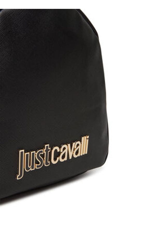 Just Cavalli Plecak 78RA4BBD ZS766 Czarny. Kolor: czarny. Materiał: skóra