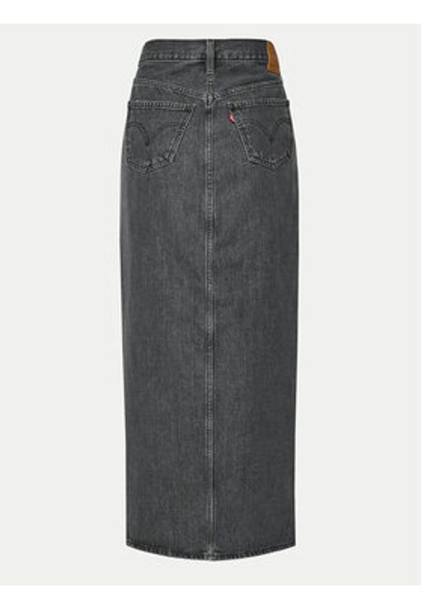 Levi's® Spódnica jeansowa A7512-0003 Czarny Regular Fit. Kolor: czarny. Materiał: bawełna