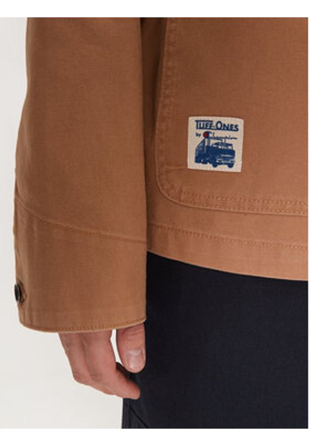 Champion Koszula 220505 Beżowy Loose Fit. Kolor: beżowy. Materiał: bawełna