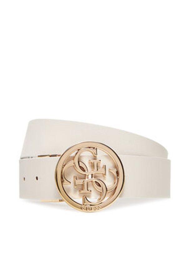 Guess Pasek Damski BW9166 P4235 Biały. Kolor: biały. Materiał: skóra