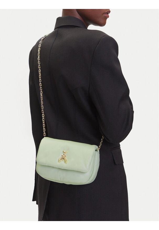 Patrizia Pepe Torebka 8B0219/L113 Zielony. Kolor: zielony. Materiał: skórzane