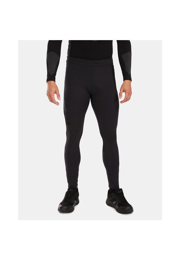 Męskie legginsy do biegania Kilpi RUNNER-M. Kolor: czarny. Sport: bieganie