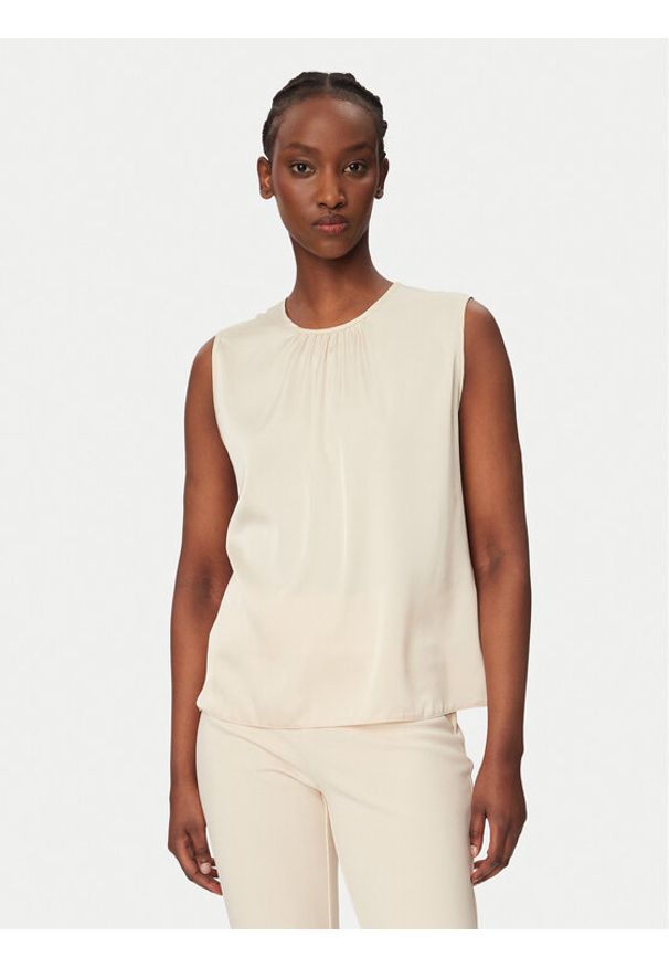 Rinascimento Bluzka CFC0127888003 Beżowy Regular Fit. Kolor: beżowy. Materiał: syntetyk