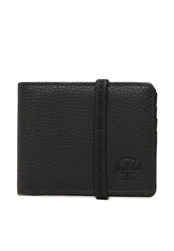 Herschel Duży Portfel Męski Roy Vegan Leather 11163-00001 Czarny. Kolor: czarny. Materiał: skóra