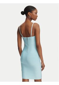 Guess Sukienka koktajlowa W6GK83 Z0686 Niebieski Slim Fit. Kolor: niebieski. Materiał: wiskoza. Styl: wizytowy #3