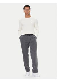 TOMMY HILFIGER - Tommy Hilfiger Sweter Essential MW0MW36347 Écru Regular Fit. Materiał: bawełna