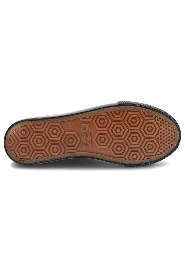 Big-Star - Czarne Trampki Big Star Unisex. Kolor: czarny. Materiał: materiał, guma. Szerokość cholewki: normalna. Wzór: jednolity, aplikacja. Sezon: wiosna