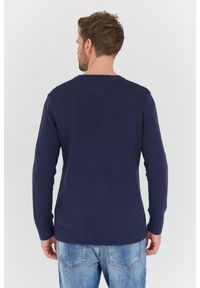 Tommy Jeans - TOMMY JEANS Granatowy męski sweter, Rozmiar L. Kolor: niebieski
