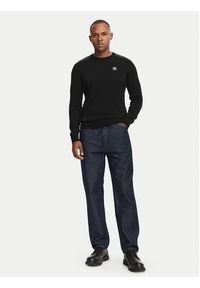 Karl Lagerfeld - KARL LAGERFELD Sweter 655029 561398 Czarny Slim Fit. Typ kołnierza: dekolt w karo. Kolor: czarny. Materiał: bawełna #3