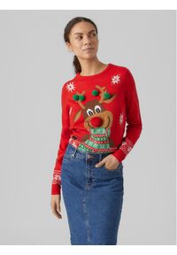 Vero Moda Sweter 10292636 Czerwony Regular Fit. Kolor: czerwony. Materiał: syntetyk #1