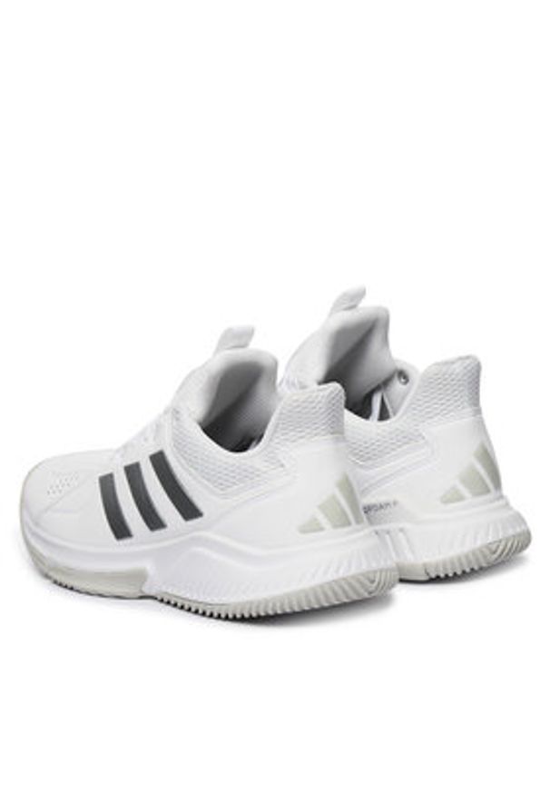 Adidas - adidas Buty halowe Court Flight KJ3682 Biały. Kolor: biały. Materiał: skóra