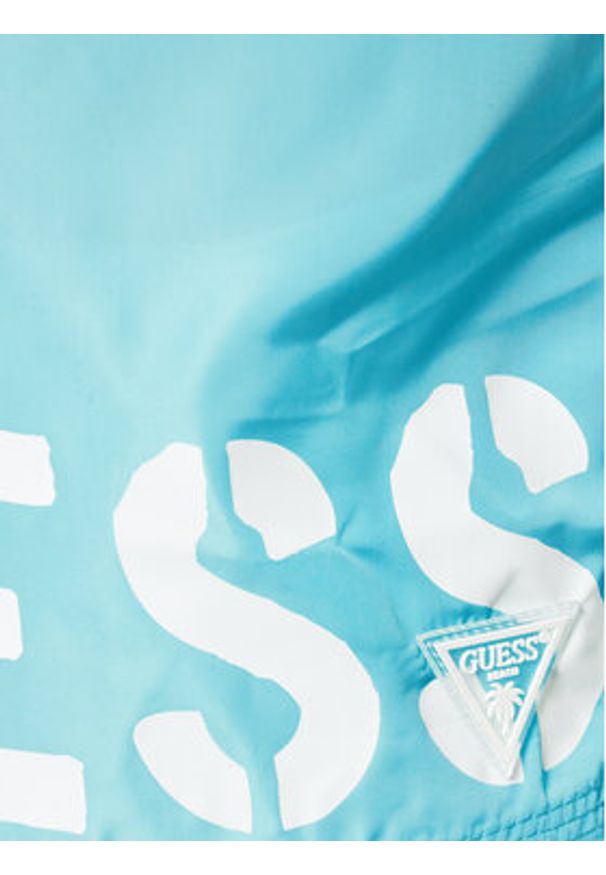 Guess Szorty kąpielowe F4GT28 WG292 Błękitny Regular Fit. Kolor: niebieski. Materiał: syntetyk
