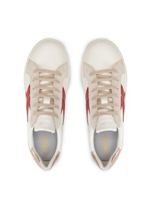 Geox Sneakersy D Skyely D45QXA 05422 C1064 Biały. Kolor: biały. Materiał: skóra