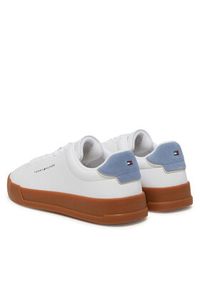 TOMMY HILFIGER - Tommy Hilfiger Sneakersy Th Court Lth Detail Ess FM0FM05367 Biały. Kolor: biały. Materiał: skóra #5